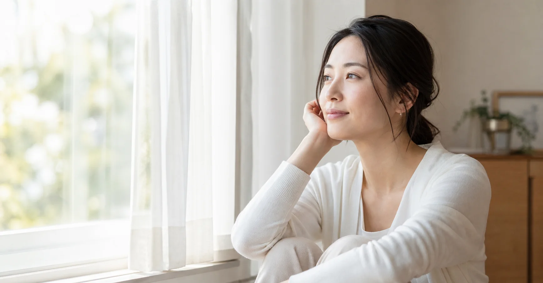 自分の気持ちを整理する女性